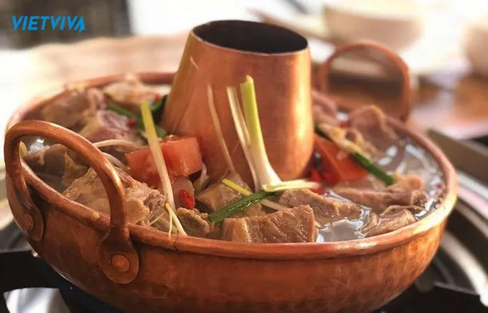 Lẩu sườn phơi khô