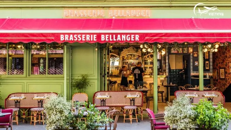 Nhà hàng Brasserie Bellanger với lối kiến trúc cổ điển